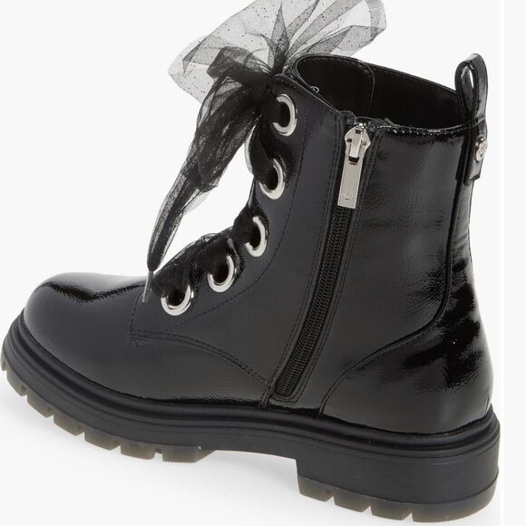 Vibram Shiny Black Kids Boots - Picture 2 of 7